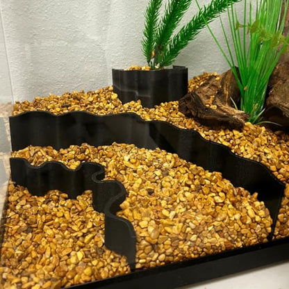 Chatelet REEFSHAPE Aquarium or Terrarium Substrate Cliffs Combo Pack | Separate Substrate Layers in Aquariums or Terrariums to Create Cliffs & Depth | Made in USA (Cliff Combo, Black) - color: Cliff Combo, Black
