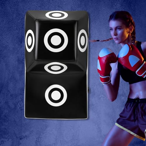 Wall Mount Uppercut Boxing Training Punching Bag - Adjustable Punching Target with Steel Frame, 6-Strike Zones for Home Gym, Boxing Training Equipment