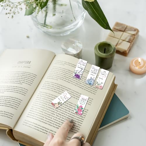 Bible Verse Magnetic Bookmarks - 30 PCs Christian Floral Book Marks for Reading Women Bulk Religious Inspirational Page Markers for Girls Kids Students School Scripture Church Faith Gifts - style: Bible Verse
