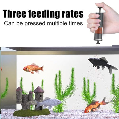 Fish Tank Feeding Tube, 3-Stage Press-Feeding Volume Shrimp Feeding Set for Fish Tank Aquarium Shrimp