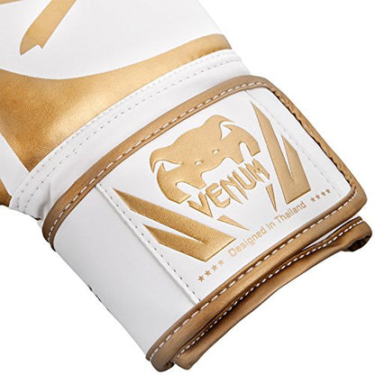 Venum Challenger Boxing Gloves - color: White/Gold, size: 10-Ounce, style: Challenger 2.0