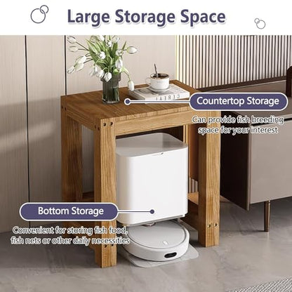 Indoor Storage Rack, With Non-slip Foot Pads, Solid Wood Fish Tank Stand, Customizable Size, Suitable For Home, Office And Hotel Use(50x35cm/19.7x13.8in) - size: 50x35cm/19.7x13.8in