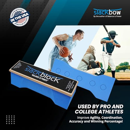SlackBow SlackBlock Athletic Balance Trainer – Improve Balance, Stability, and Athletic Performance – Condition Your Body and Prevent Injury - Compact and Portable - size: 14"