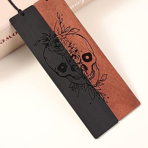 Horror Bookmark, Cool Halloween Bookmarks Skull Gothic Bookmarks for Adult Horror Gifts (Skull) - style: Skull
