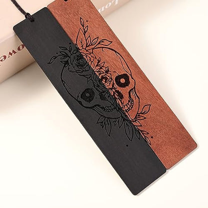 Horror Bookmark, Cool Halloween Bookmarks Skull Gothic Bookmarks for Adult Horror Gifts (Skull) - style: Skull