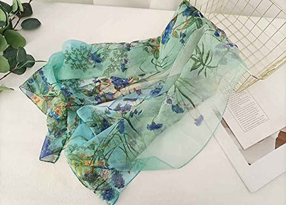 Acotavie Scarfs for Women Lightweight Fashion Scarves Print Floral Pattern Scarf Shawl Wraps - color: C12