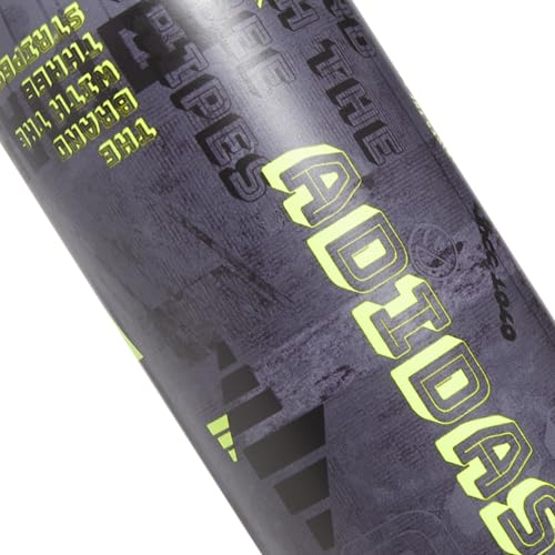 adidas Stainless Steel Metal Water Bottle 20 oz (600 mL) Screw Cap - color: Upscaled Mix-black/Lucid Lemon Yellow