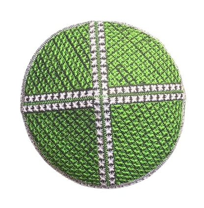 Men's Unisex Muslim Men Prayer Cap Ramadaan Cap Eid Cap Handmade Kufis Namaz Hat Beanie - color: Green, size: X-Large