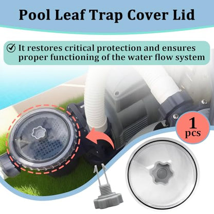 Pool Leaf Trap Cover Lid with O-Ring and Valve Kit for Intex, Replacement Parts for 12 Inch Sand Filter Pumps, Compatible with SF15110, SF70110, SF60110