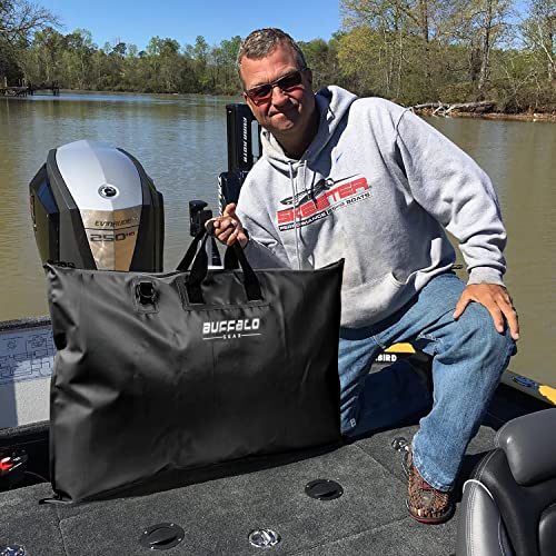 Fish Tournament Weigh in Bag for Bass Fishing, Heavy Duty Fish Bag for Caught Fish Waterproof,Leakproof,Puncture Resistant - color: Black-32×19.7in