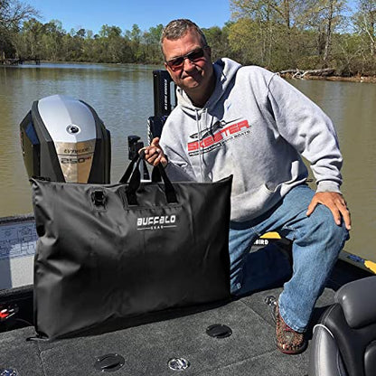 Fish Tournament Weigh in Bag for Bass Fishing, Heavy Duty Fish Bag for Caught Fish Waterproof,Leakproof,Puncture Resistant - color: Black-32×19.7in