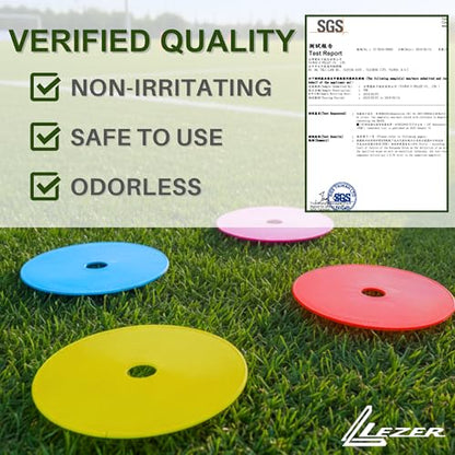 LEZER 6 Inch 8 Inch Flat Cones, Spot Markers, Soccer Cones, Field Court Markers, Sit Spots, Flat Discs, Soccer Training Equipment, Agility Practice, Football, Made in Taiwan - style: 8 inch with 36 pcs