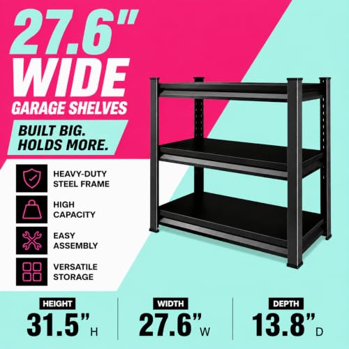 Fish Tank Stand for 20-30 Gallon Aquarium, Heavy Duty Metal Fish Stand with Adjustable Storage Shelf, 3 Tier Aquarium Stand Rack, 2400LBS Capacity Reptile Turtle Tank Stand, 27.6"Wx 13.8"Dx 31.5"H - size: 3-Tier,27.6"Wx 13.8"Dx 31.5"H
