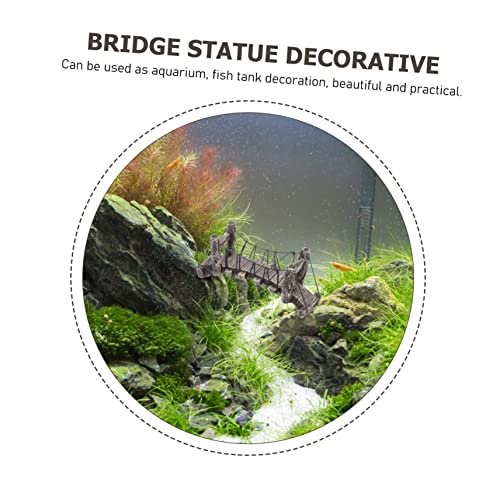 STOBOK 2pcs Mini Fairy Bridge Statue for DIY Landscaping Decor Resin Bridge Shape for Bonsai Aquarium and Home Decor