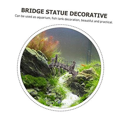 STOBOK 2pcs Mini Fairy Bridge Statue for DIY Landscaping Decor Resin Bridge Shape for Bonsai Aquarium and Home Decor