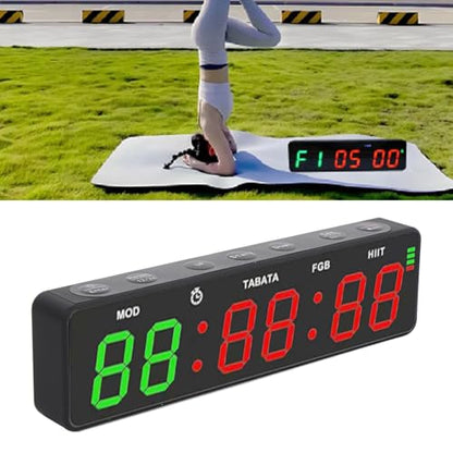 Fitness Timer, Magnetic Rechargeable Digital Interval Timer Watch with Stopwatch Countdown Count-Up Modes for Home Training, Boxing, Yoga, Running Training