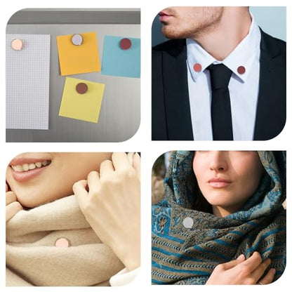 12pcs Hijab Magnetic Pins, Strong Hijab Magnets Multi-Purpose Scarf Clasp Pinless Brooch Buttons for Women Scarves Clothes Dress (Color C) - color: Color C