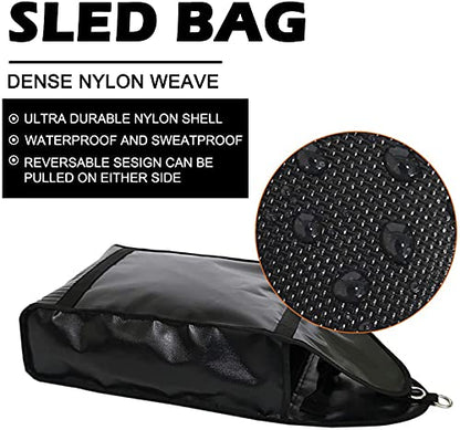 NAIZEA Adjustable Weight Sled Trainer with 4 Sandbags, Sand Sled | Upgrade Sled for Working Out,Speed & Strength Training, Football Blocking Sled, Resistance Running Sled, Outdoor & Indoor Use