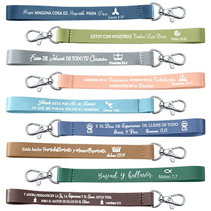 45 PCS Christian Keychains Bulk - color: Spanish