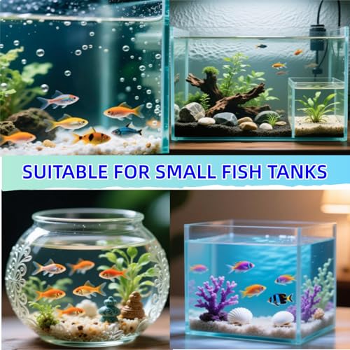AQUANEAT Aquarium Air Stone Disc, 1.4 Inch Nano Bubble Stone Kit Quiet Dissolved Oxygen Diffuser with Accessories tubing and valves for Small Fish Tank - size: 1.4 inch