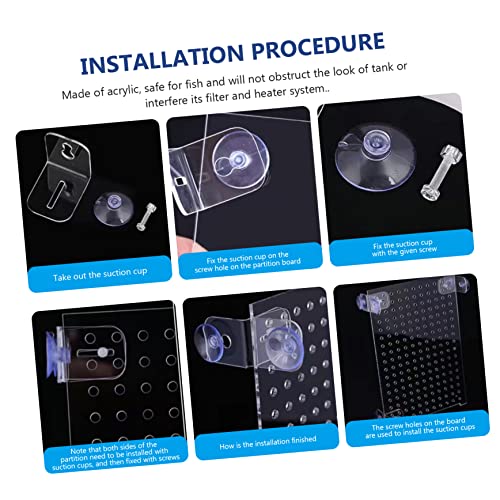 10pcs Fish Tank Isolation Plate Clip Easy Install Divider Cups for Aquarium Fish Survival and Isolation