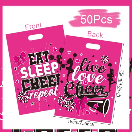 Falueqg Cheer Goodie Candy Treat Bags Cheerleading Party Supplies for Team - color: Cheerleading