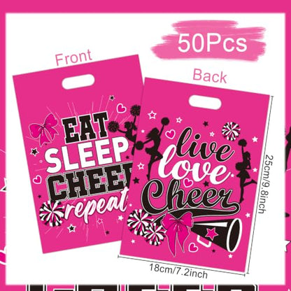 Falueqg Cheer Goodie Candy Treat Bags Cheerleading Party Supplies for Team - color: Cheerleading