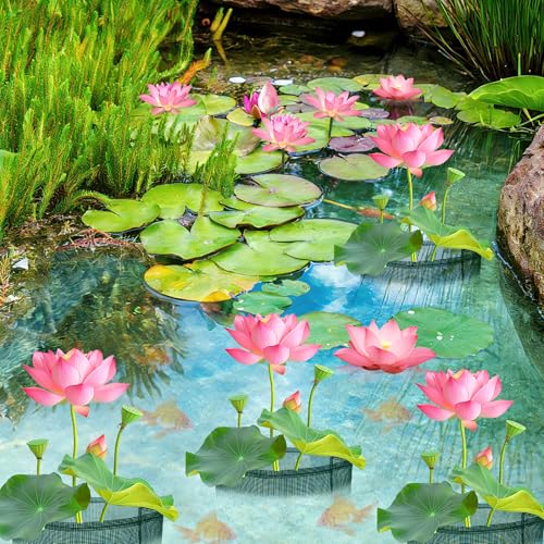 EBaokuup 4 Pcs Aquatic Pond Planting Bags-7" Reusable Mesh Water Garden Pond Plant Pot-Breathable Green Square Lily Plant Pots for Pond Bog Plant Garden Terrestrial Plant - color: Green, size: Square