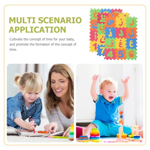 ERINGOGO 36pcs Arabic Mats Numbers Foam Puzzle Foam Playmat for Babies Baby Crawling Toys Puzzle Play ABC Kids s Arabic Letter Eva Child Floor Brick