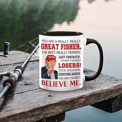 Fisher 11 Oz Mug - Funny Fishing Gifts for Men - Christmas, Birthday, Father's Day Gift for Fisherman - Unique Gifts for Dad, Husband, Grandpa, Son, Friends
