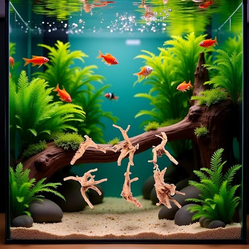 1 Pc Natural Aquarium Driftwood Branches Wood Aquarium Trunk Driftwood Tree Fish Tank Log Decoration Plant Stump, Aquarium Décor Thematic Ornaments Assorted (8-10cm)