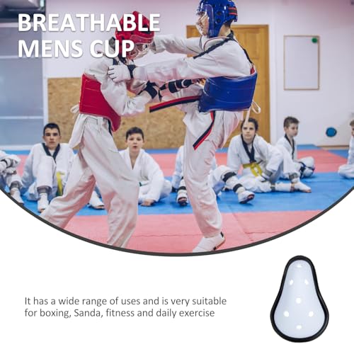 Cabilock 2Pcs Sports Groin Protector Cup Breathable Boxing Crotch Guard for Taekwondo MMA Athletic Groin Guard Protective Gear