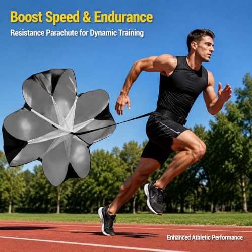 Agility Training Set, Speed Training Set with Ladder, Cones, Hurdles & Parachute, Athletic Gear for Football Basketball, Includes Carry Bag - style: Speed Agility Training Set III