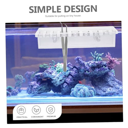 Aquarium Tool Holder -Mounted Organizer for Fish Tank Cleaning Accessories Storage for Scissors Tweezers and Tongs Design