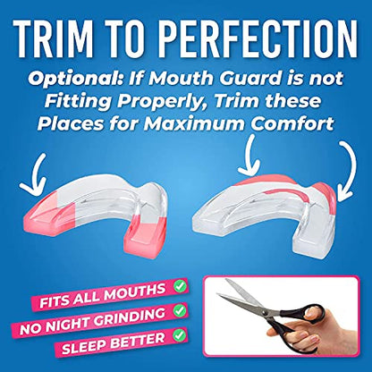HONEYBULL Anti Grinding Guard Set for Heavy Grinding, Comfortable Custom Mouth Guard for Nighttime Teeth Grinding (12 Pack - Thick) - size: Thick