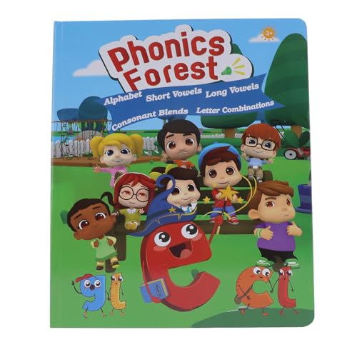 English Talking Learning Book, Interactive Electronic Book with 5 Level Curriculum System for Kids Ages 3 Plus