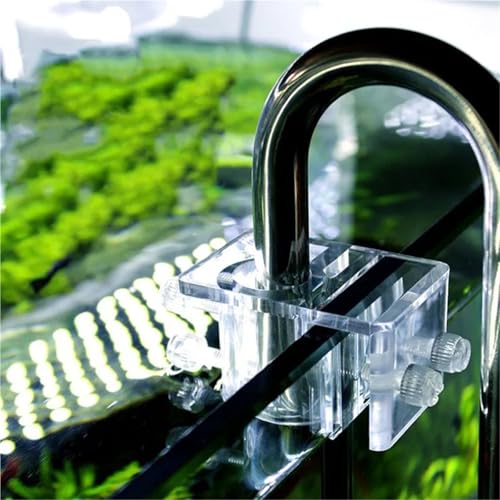 Aquarium Fish Tank Inflow Outflow Tube Holder 6pcs 26mm Large Pipe Water Tube Fixed Clip Acrylic Aquarium Water Tube Holder Water Pipe Hose Mount Bracket Fish Tank Hose Clamp(26mm) - size: 26mm