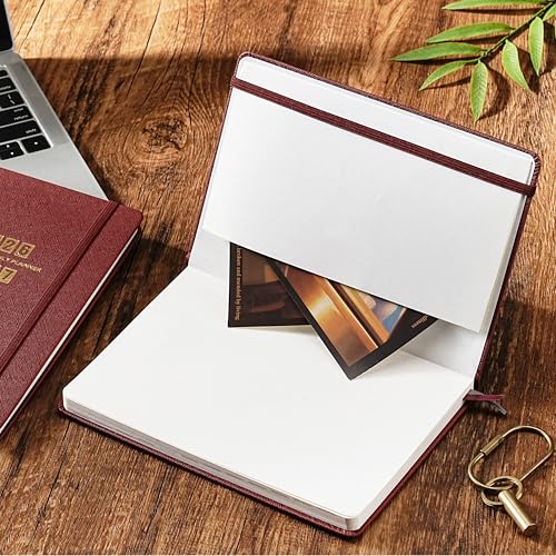 Planner 2026-2027 - Jul. 2026 - Jun. 2027, Academic Planner 2026-2027, Leather Planners Weekly and Monthly, 6.3" x 8.4", Hardcover with Back Pocket + Thick Paper + Twin-Wire Binding - Wine Red - color: Wine Red