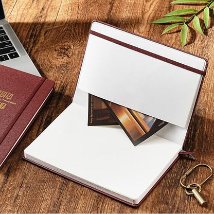 Planner 2026-2027 - Jul. 2026 - Jun. 2027, Academic Planner 2026-2027, Leather Planners Weekly and Monthly, 6.3" x 8.4", Hardcover with Back Pocket + Thick Paper + Twin-Wire Binding - Wine Red - color: Wine Red