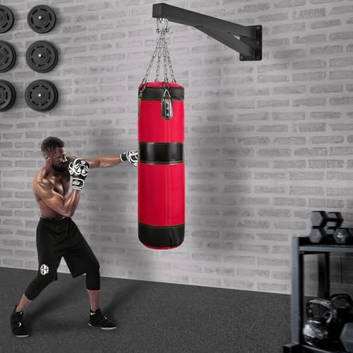 SELEWARE Wall Mount Heavy Bag Hanger Heavy Duty Punching Bag Hanger | 500LB Capacity Adjustable 360° Swivel Heavy Bag Bracket for Home Gym Indoor Outdoor Boxing, Muay Thai and MMA Training - size: C: 24" length
