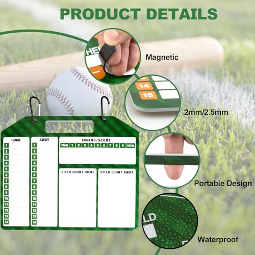 Magnetic Baseball Coaching Clipboard with Carrying Bag, Lineup Board | Double Sided Softball & Baseball Coach Board Dry Erase Clipboard for Coaches with 40 Lineup Cards, Baseball Accessories - style: BBoard with Bag