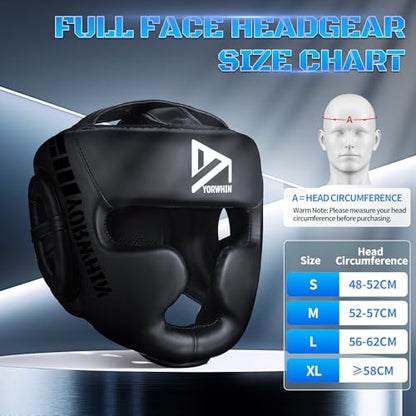 𝗣𝗥𝗘𝗠𝗜𝗨𝗠 Youth Kids Boxing Headgear, MMA Training Sparring Safety Head Guard, Boxing Head Gear Helmet for Training Kickboxing Sparring Karate Taekwondo Muay Thai - size: X-Large