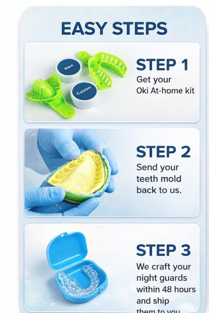 Personalized Dental Guards, Custom Fit for Upper and Lower Teeth, Choose 2 Upper, 2 Lower or Mixed Set, Includes At-Home Kit