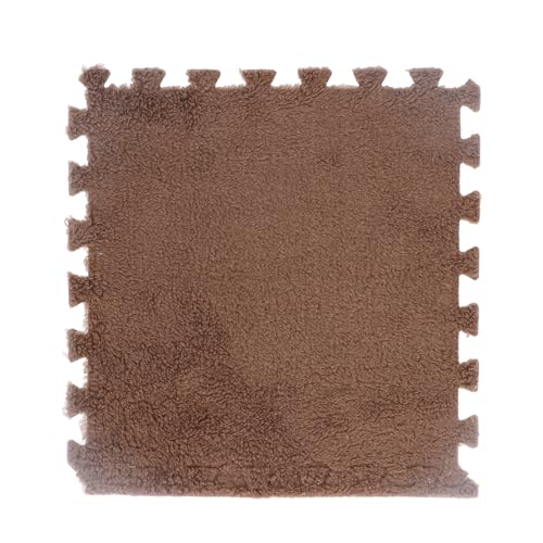 10pcs 30 cm/11.8 in Foam Puzzle Floor Play Mat,Interlocking Carpet Tiles for Home Gym and Fitness Room (Coffee) - color: Coffee