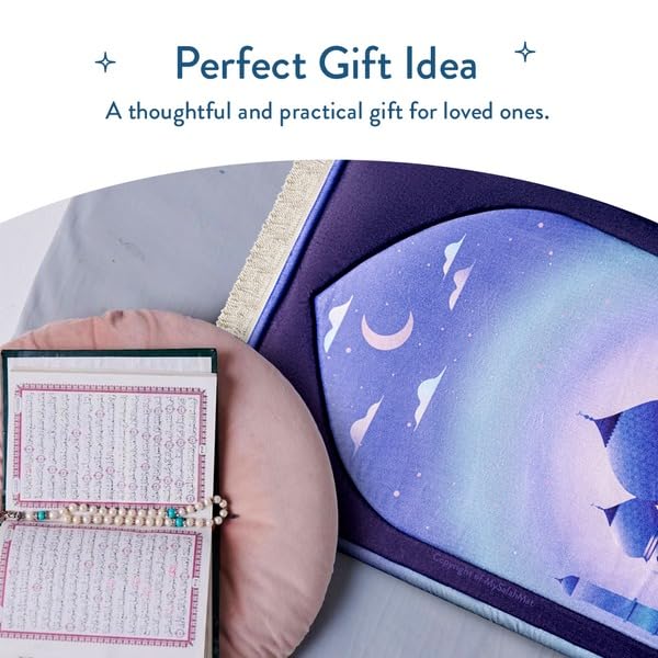 Junior Prayer Mat – Cushioned Comfort (Violet Night)