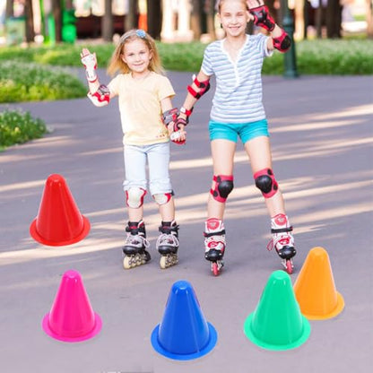 40 Pcs Marker Cones Roller Skating Cones Soccer Training Cones Traffic Cones Indoor Outdoor Agility Mini Sports Cones for Skate Practice Sport Training