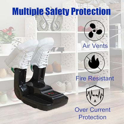 DLHONORV Boot and Shoe Dryer, Glove Dryer, Portable Adjustable Rack, Folding Design, Quick Drying for Shoes, Gloves, Hats, Socks