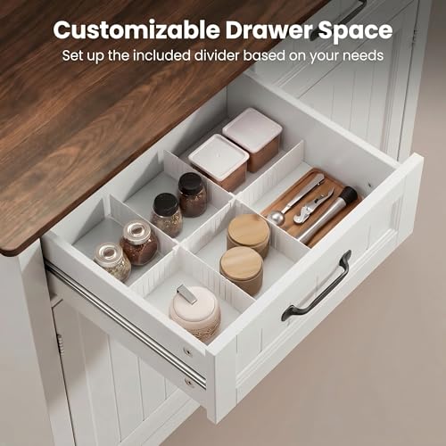 Bealife 32" Buffet Cabinet, Kitchen Island with Storage - Retro | Coffee Bar Cabinet with 2 Drawers and Adjustable Shelf, for Dining Room, Living Room, Entryway - color: Retro