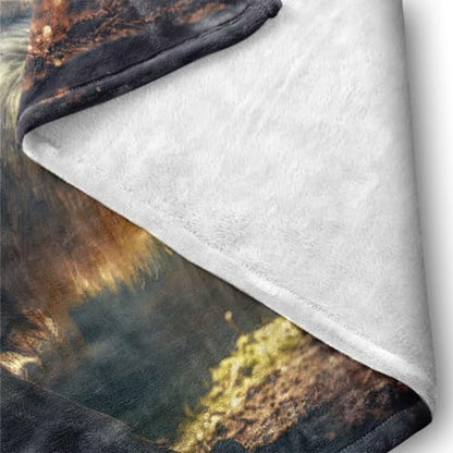 Jesus Blanket - Christian Gift for Men & Women - Jesus Chases Away Wolf Throw Blanket - Ultra Soft Cozy Fleece - Adults - 50"x60" - color: A001 Jesus and Lamb Blankts, size: 50"W X60"L (127X152CM)