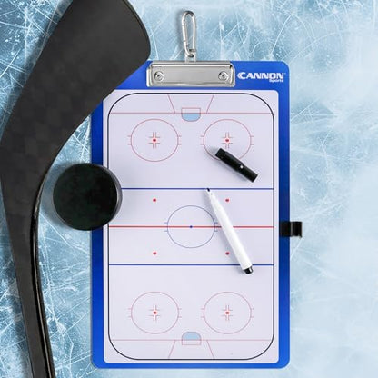 Cannon Sports Dry Erase Coaches Board with Marker - Double-Sided Dry Erase Coaching Board for Baseball, Basketball, Football, Soccer, and Hockey - Perfect for Practices and Games (Hockey) - style: Hockey